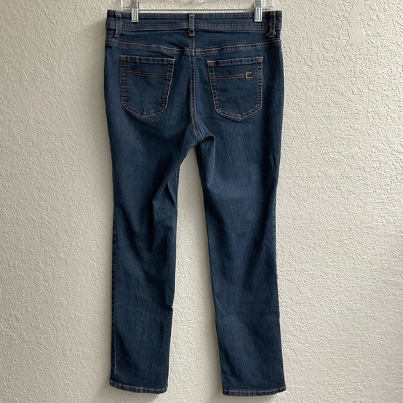 Chico’s Straight Leg Jeans Med Wash Denim Stretch Size 8 Short (Chico’s 1 Short) - Picture 2 of 9